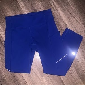 Lululemon Electric Blue Speed Up Crop